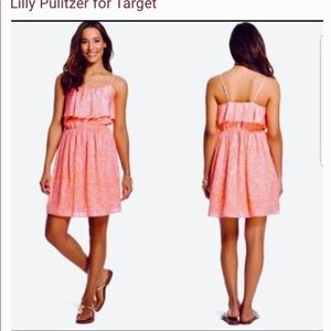 Lilly Pulitzer for Target coral Giraffe Flounce Dress size XS